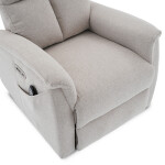 Polohovací křeslo, elektrické zabudované ovládání, béžová, látka, TV-929 CRM2