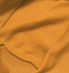 Dámská tepláková mikina hořčicové barvě se stahovacími lemy model 17038472 Žlutá J.STYLE