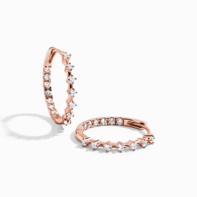 Royal Fashion náušnice 14k zlato Vermeil GU-DR23081E-ROSEGOLD-MOONSTONE-TOPAZ
