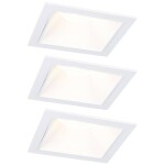 Paulmann 92907 Whirl LED vestavné svítidlo, LED, pevně vestavěné LED, 4.9 W, hliník (kartáčovaný), saténová, sada 3 ks