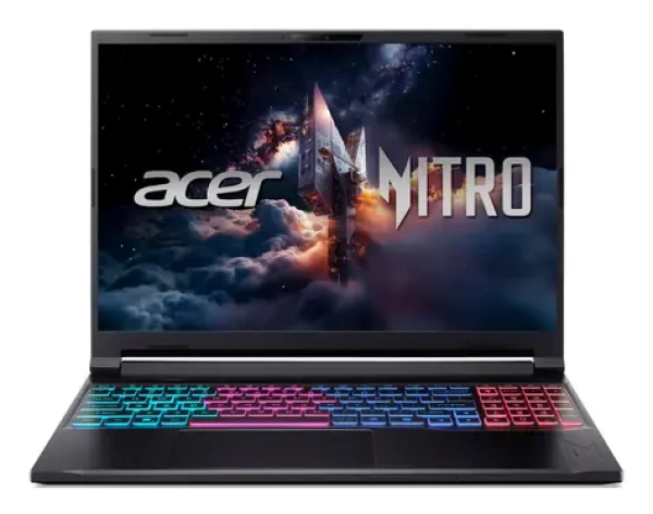 Acer Nitro V 16S černá / Herní notebook / 16" WUXGA 180Hz / Intel Core 7 240H / 16GB / 1TB SSD / RTX 5060 8GB / W11H (NH.QXCEG.001)