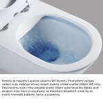 Mereo WC set - Rimless WC hranaté, modul pro sádrokarton, chrom hranaté tlačítko matné MM02NSETRS321