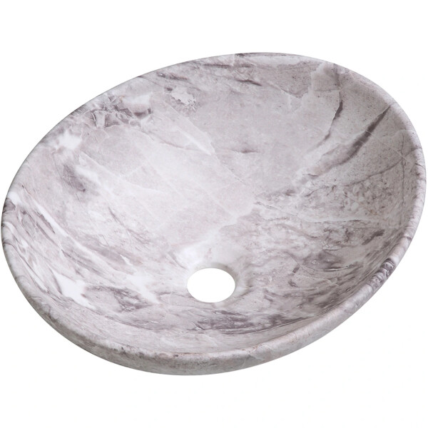 CERANO - Umyvadlo keramické Marbelo - na desku - mramor - 41x33 CER-477005