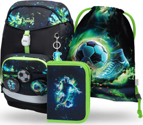 3 SET Airy Plus Fotbal: batoh, penál, sáček