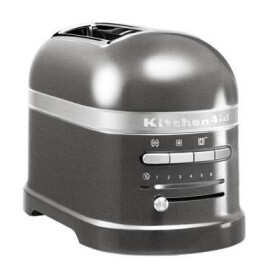 KitchenAid Artisan 5KMT2204EMS toustovač šedá, 2 topinky, auto senzor, 7 stupňů, bagel, rozmrazování