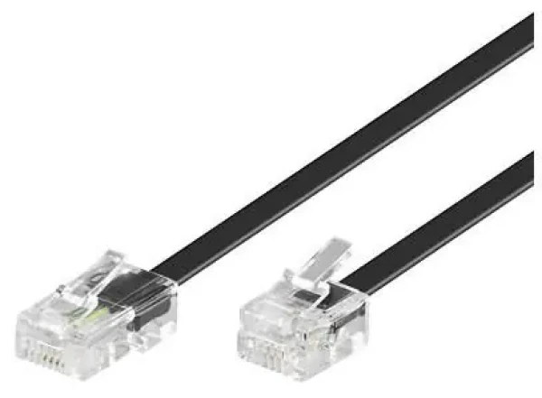 MicroConnect Modulární kabel RJ11 - RJ45 1m černá (MPK451S)