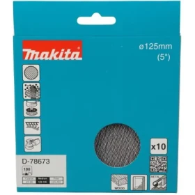 Makita D-78673 / brusný papír / 125 mm / A180 / 10 ks (D-78673)