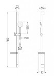 MEXEN/S - Zero SET umyvadlová + sprchová baterie s příslušenstvím DS62, černá 71104DS62-70