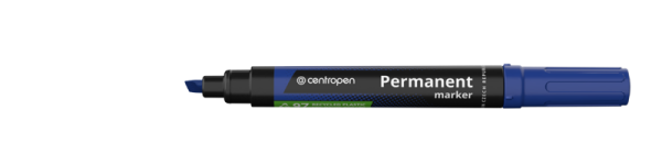 Popisovač Centropen 8576 permanentní, klínový hrot - modrý