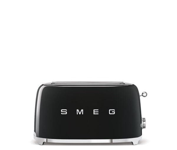 Smeg TSF02BLEU, toustovač / topinkovač, 4 toasty, 6 úrovní opékání, zásuvka na drobky, styl. 50. let, černý