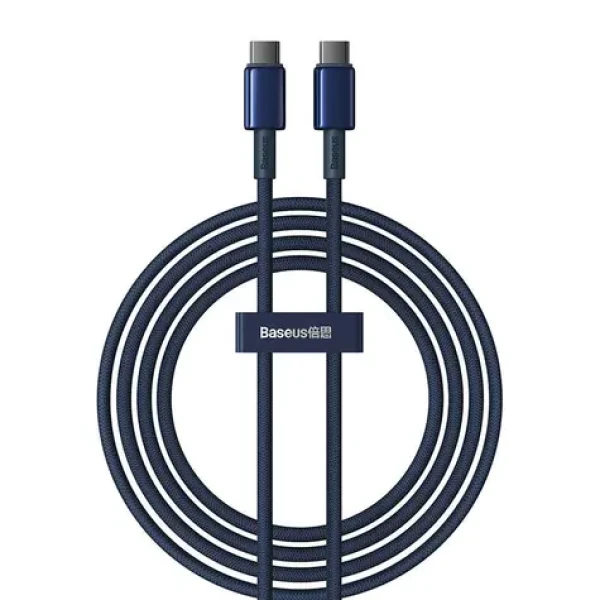 Baseus Tungsten Gold Kabel USB-C na USB-C 2m modrá / 2x USB-C (M) / 100W (P10319800321-04)