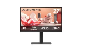 27" LG 27BA75QB-B černá / Monitor / IPS / 2560×1440 / 100 Hz / USB-C 65W / RJ-45 / Pivot (27BA75QB-B.AEU)