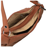 Stylová dámská koženková kabelka na rameno Irenea, hnědá