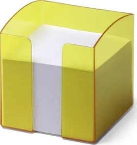 Durable TREND průhledná žlutá / Zásobník na lístečky / 90x90 mm / 800 ks (1701682004)