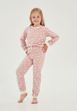 Dívčí pyžamo Chloe růžové puntíky růžová