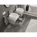 MEXEN/S - Rivel koupelnová skříňka pod umyvadlo 50, 1 šuplík, reliéf , šedá mat 91A20-05023-1-BF62