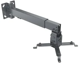 Manhattan Držák projektoru černý / Držák / stropní a nástěnný / nosnost 20 kg / výška 43-65 cm (461207)