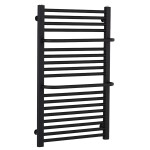 CERANO Koupelnový radiátor Antonio - boční připojení - 484W - černá matná - 860x550 mm