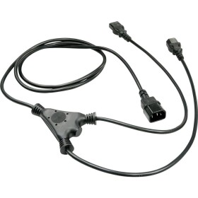 LINDY napájecí kabel [2x IEC C13 zásuvka 10 A - 1x IEC zástrčka C14 10 A] 2.00 m černá - Lindy 2m černá 30039