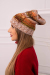Monika fleecová čepice K256 red+camel UNI