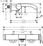 HANSGROHE - Vivenis Vanová baterie, kartáčovaný bronz 75420140