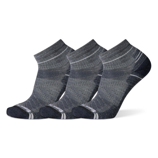 Unisex merino turistické ponožky SMARTWOOL Hike Light Cushion Ankle Socks Multipack, Medium Gray velikost: 42-45 (L)