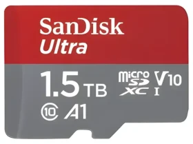 SanDisk Ultra microSDXC 1,5 TB / Paměťová karta microSD / UHS-I / čtení: až 150 MB/s / A1 (SDSQUAC-1T50-GN6MN)