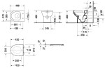 DURAVIT - DuraStyle Basic Stojící WC se sedátkem SoftClose, zadní odpad, Rimless, alpská bílá 41840900A1