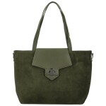 Trendy dámská koženková kabelka na rameno Coveri Hilari, tmavě zelená