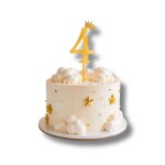 Dortisimo Zápich do dortu číslo 4 s korunkou zlaté