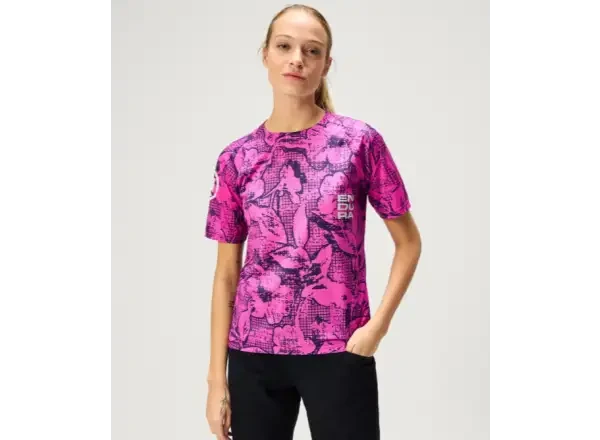 Endura LTD Grid Floral dámský dres krátký rukáv Pink Pop vel. L