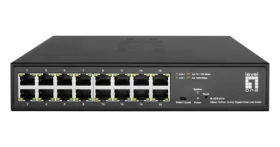 LevelOne Hilbert GES-2216 černá / Switch / 16x Gigabit / 10" / managed L2 / bez PoE (GES-2216)
