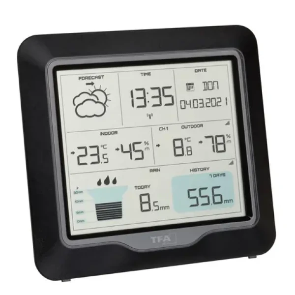 TFA 35.1160.01 - RAIN PRO Domácí meteostanice s předpovědí počasí a srážkoměrem (TFA35.1160.01)
