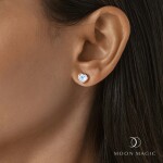 Royal Fashion peckové náušnice 14k zlato Vermeil GU-DR190437E-ROSEGOLD-MOONSTONE