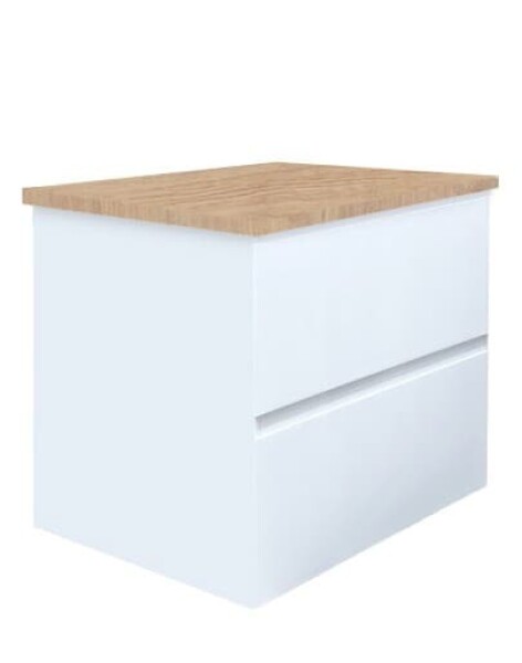 Koupelnová skříňka s krycí deskou SAT B-Way 59x50x45 cm bílá lesk BWAY260WDOAK BWAY260WDOAK
