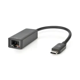 Nedis USB-C - RJ45 adaptér černý / Adaptér / USB 3.2 Gen 1 / 2,5 Gbps / 0,2 m (CCGB64960BK02)