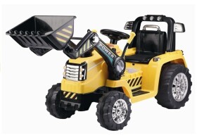 Mamido Dětský elektrický traktor Power s radlicí žlutý