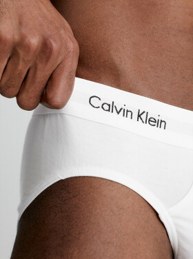 Pánské slipy 3 Pack Briefs Cotton Stretch 0000U2661G 100 bílá - Calvin Klein L