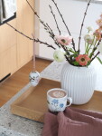 KÄHLER Keramická váza Hammershøi White 20 cm, bílá barva, keramika
