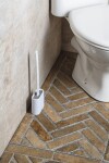 AQUALINE - WC silikonová štětka závěsná/na postavení, bílá TF010