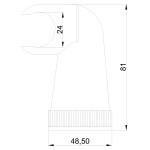 INVENA - Nástěnný držák chrom AU-00-P01-M