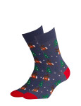 Dámské ponožky Wola U04.155 Merry Christmas 35-46 PARIS BLUE 35-38