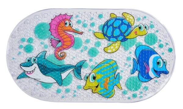 AQUALINE - SEA podložka do vany, 69x39cm, s protiskluzem, PVC, multi color 8532