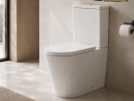 CERANO - WC kombi vyvýšené Comforto, Rimless - bezokrajové splachování + PP/SoftClose sedátko - bílá lesklá - 89,5x39 CER-667754