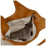 Stylová dámská kabelka na rameno Alfréda, světle hnědá