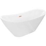 MEXEN/S - Lotos volně stojící vana 170 x 75, bílá, sifon a přepad měď kartáčovaná 52051707700-65