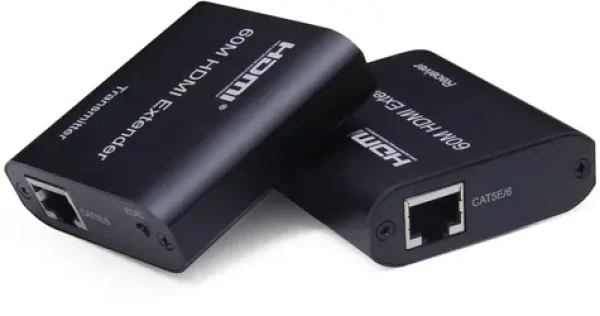 PremiumCord HDMI extender 60m černá / Extender HDMI / Cat5e/6/6a/7 / Full HD 1080p / EDID (khext60-7)