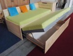 NábytekProNás Výsuvná postel Alka - dvojlůžko (MASIV) ROZMĚR: 80 x 200 cm