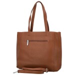 Módní dámská koženková kabelka na rameno Lamia, hnědá