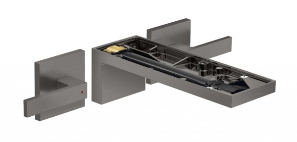 AXOR - MyEdition Umyvadlová baterie pod omítku, s výpustí, EcoSmart, kartáčovaný černý chrom/bez destičky 47082340